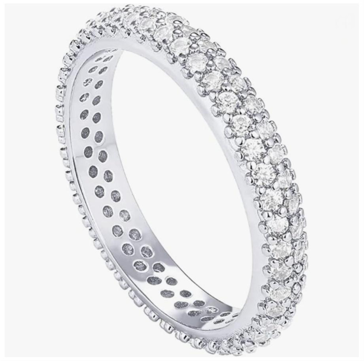Moissanite Ring - Anello in argento 925 placcato oro