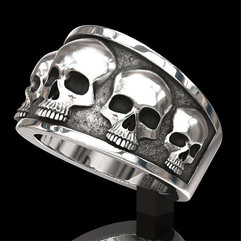 Gothic Skull Ring - Nuovo Anello Punk a Teschio in