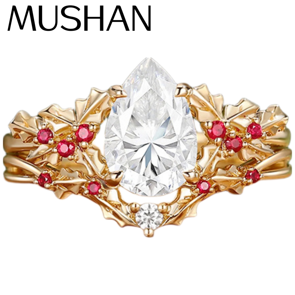 Moissanite Ring - MUSHAN Gioielli Personalizzati Anello in Argento