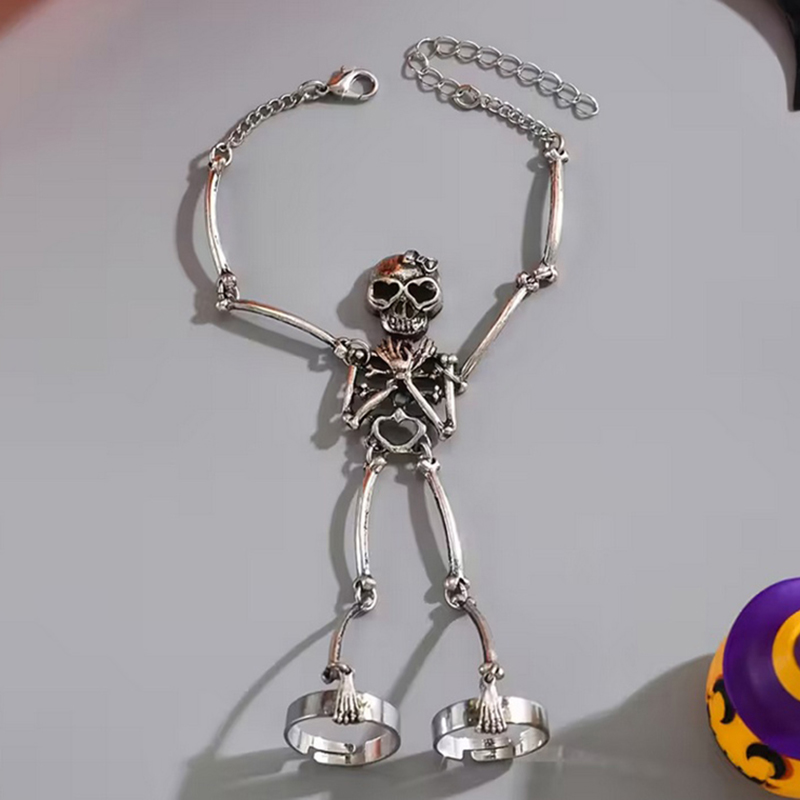 Gothic Skull Ring - 1 Pezzo Bracciale a Forma di