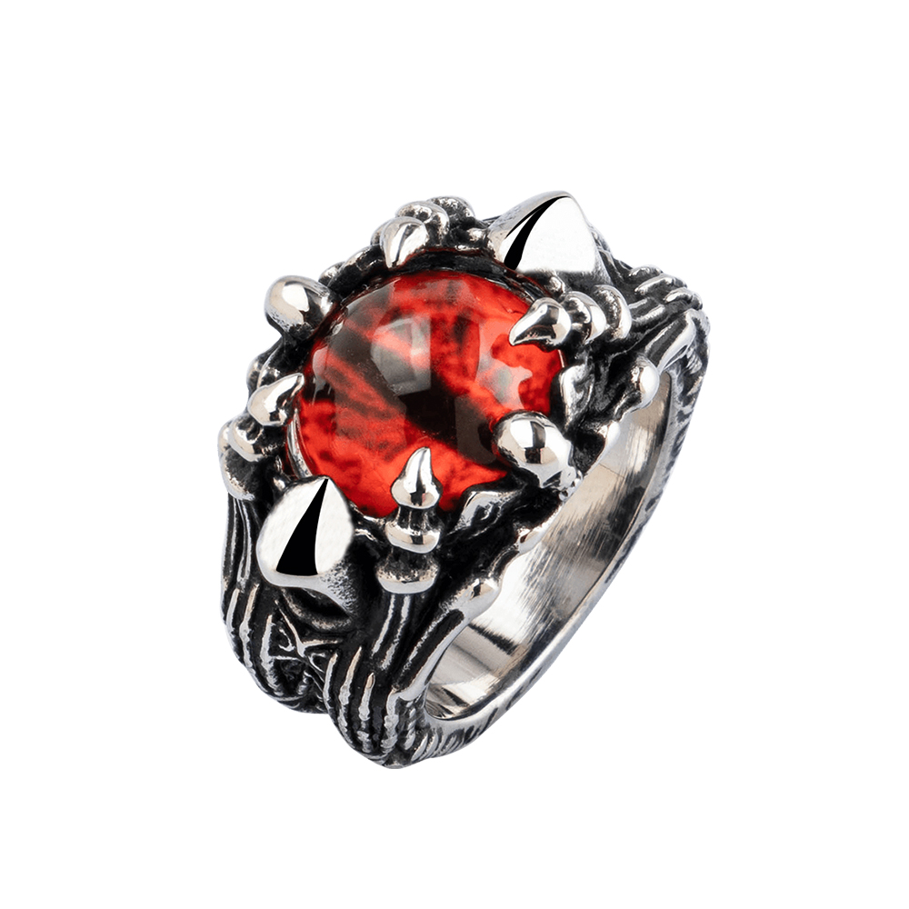 Gothic Skull Ring - Anello con artiglio di drago con