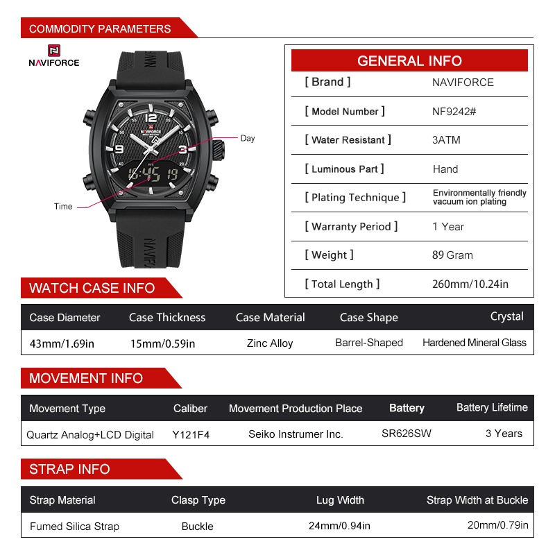 Orologio da uomo NAVIFORCE con - Watch Display Box recensione e prezzo