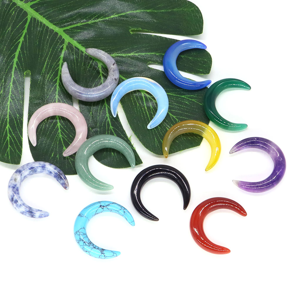 30mm mezzaluna forma di luna c - Gemstone Bracelet Healing recensione e prezzo