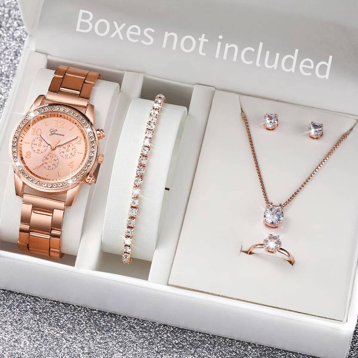 6 pezzi/set orologi da donna a - Jewelry Box Watches Bracelets recensione e prezzo
