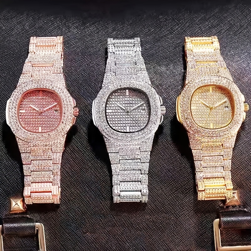 1pc popolare hip hop pieno di  - Jewelry Diamond Watches recensione e prezzo