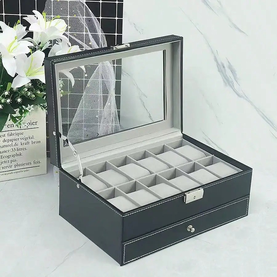 Scatola per orologi con 12 sco - Watch Display Box recensione e prezzo