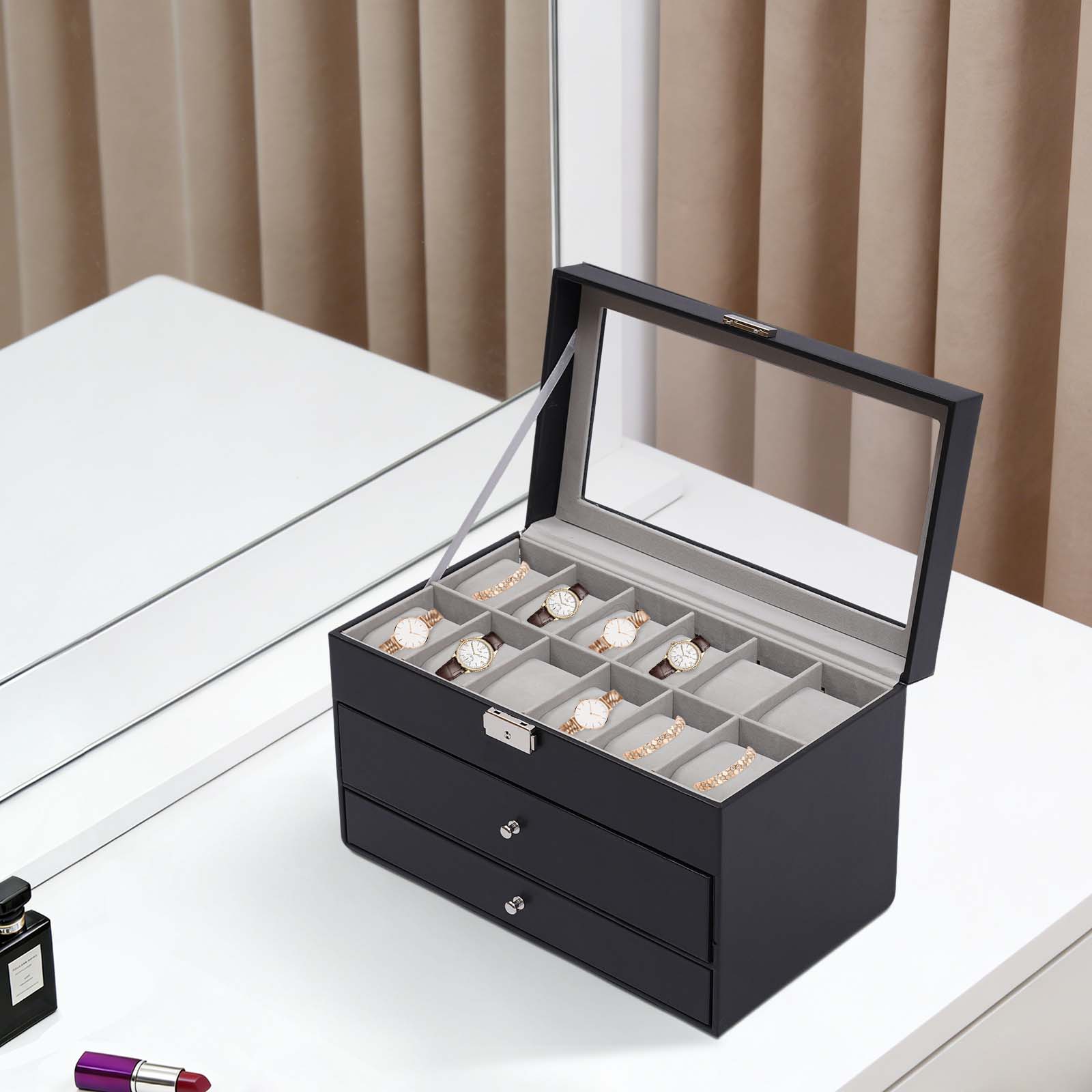 Scatola portaoggetti da tavolo - Jewelry Box Watches Bracelets recensione e prezzo