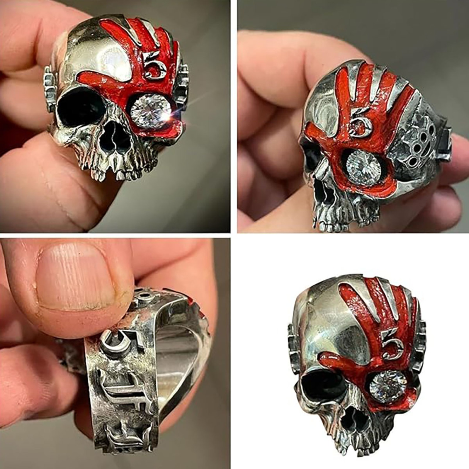 Anello Teschio a Cinque Dita,  - Gothic Skull Ring recensione e prezzo